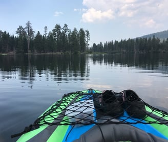 Shannon Falk was the one paddling away from Bill and Patricia Willitts 