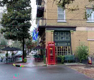 A British Phone Booth in Savannah Georgia