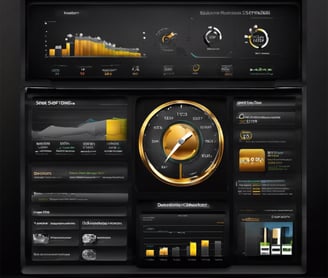 graphs of performance analytics on a laptop screen