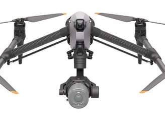 DJI Inspire3: a camera mounted on a remote control system