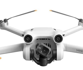 DJI Mini 3 Pro: a white drone with two propellers and two propellers