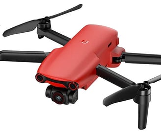 Autel EVO Nano+: a red drone with a camera attached to it