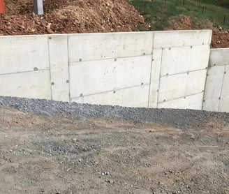 Mur de soutènement à Cournon