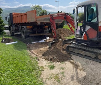 Travaux de terrassement à Billom