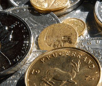 gold and silver high quality coins