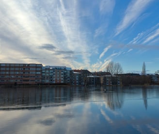 Beautiful afternoon colors in Copenhagen city center