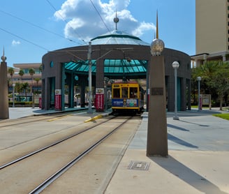 Streecar in Downtown Tampa