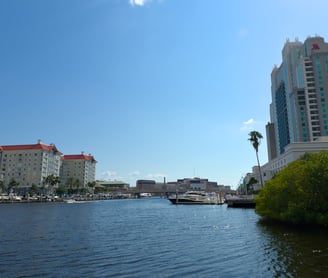 View from Cotanchobee Fort Brooke Park in tampa , Florida