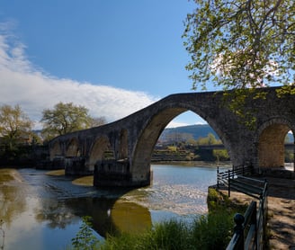 View of a tradiational stone bridge