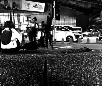 Street artist in Bukit Bintang