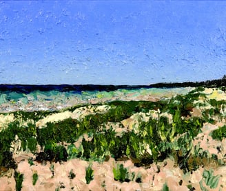 Nordhouse Dunes - Lake Michigan painting, Lake Michigan beach painting