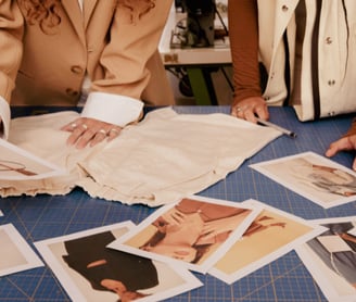 women doing some cutting for outfits