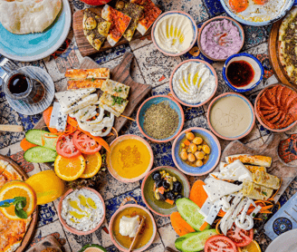 a bunch of healthy food