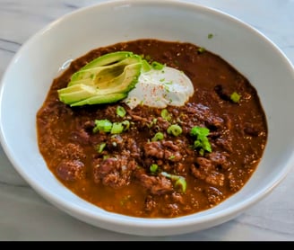 Keto, Vegan and Gluten free Chili of your Dreams.