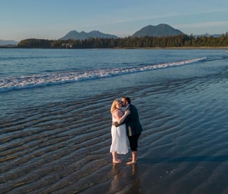 Tofino elopement photographer  capturing and elopement in Tofino