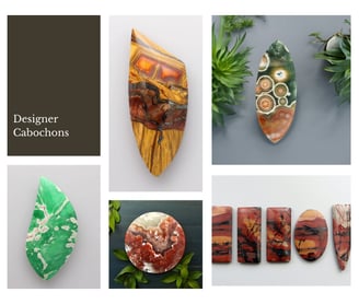a collage of different types of decorative cabochons
