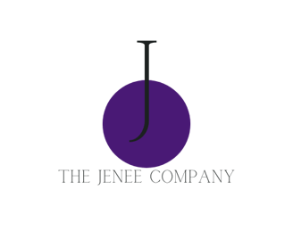 Purple circle, the letter J over it. The Jenee Company