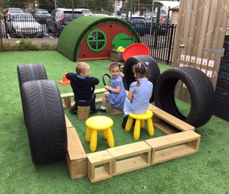 Children playing outdoors