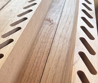 shutter frames with louver grooves