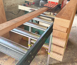 shutter frame being milled to thickness