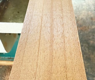 a shutter frame sanded four times to perfection