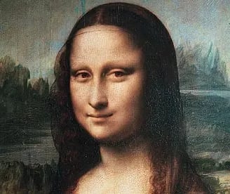 obra do retratista Leonardo da Vinci, com sua célebre "Mona Lisa"