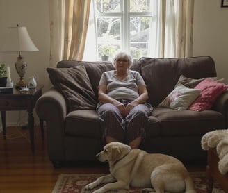 Old alone woman with no legacy or retirement