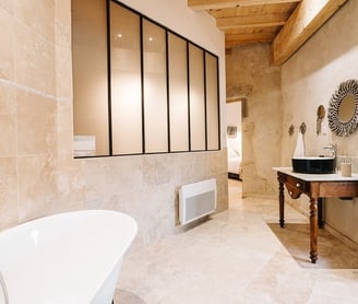 bathroom in a french castle