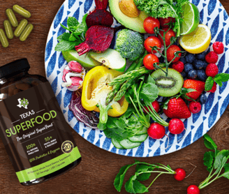 Texas Superfood formulated with 55 organic items.