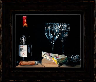 A light lunch with dark frame