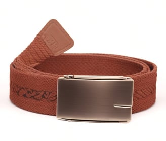 Light red canvas belt