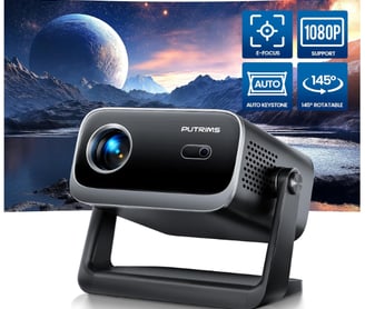 Mini Vidéoprojecteur【Auto Keystone/Focus Électrique】 1080P WiFi Bluetooth Vidéoprojecteur Portable 4
