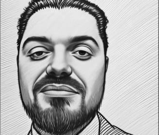 Rafal K. Ciazynski - RKC Digital - Image Portrait - Style Dessin Noir et Blanc