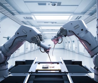 Robots use in manufacturing automation