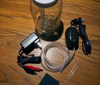 Our "Basic Kit" small-particle colloidal silver production kit