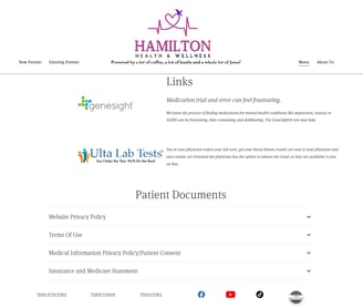 Hamilton Health's Old Links page