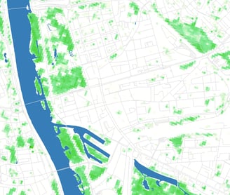 Urban greenery map