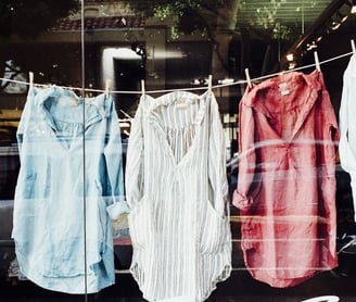 fabric linen hanging to dry