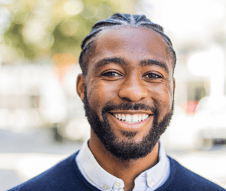 single woman happy smiling