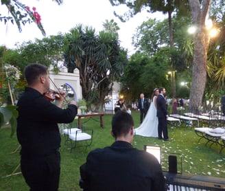 Novios en ceremonia civil