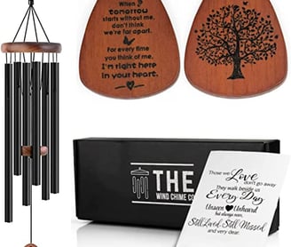 a collection of personalized wind chimes
