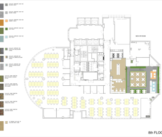 plano planta 8 Groupon diseño de oficinas / office design Groupon floorplan level 8