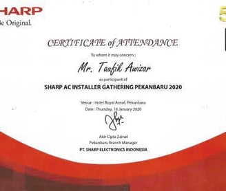 Certificate SHARP