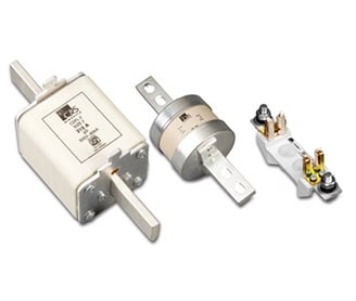 a white and black electrical device with a white background