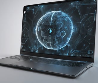black and gray laptop computer turned on