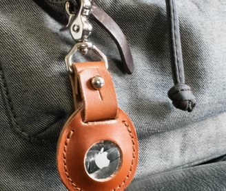 Personalized Leather Gift AirTag Holder