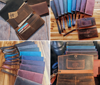 Personalized Leather Gift Wristlet Wallet