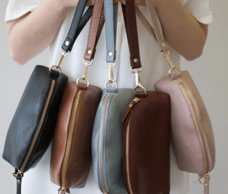 Personalized Leather Gift Clutch Purse