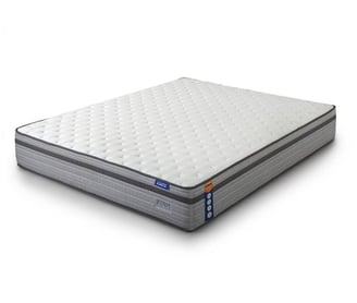 a mattress topper with a mattress and a pillow