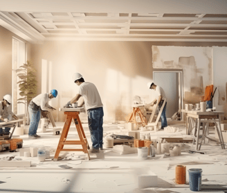 a group of people working on a project